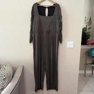 Torrid Women’s Glitter Knit Sweetheart Neck Jumpsuit in size 22